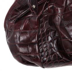 مملوكة مسبقًا Furla Red Embossed Python Leather Clara Tote