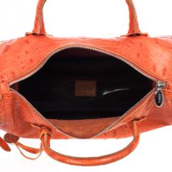 Furla Croc Embossed Bowling Bag