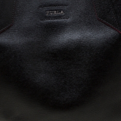 Pre Owned Furla Black Leather Small Jucca Tote