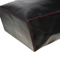 Pre Owned Furla Black Leather Small Jucca Tote