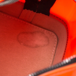 Pre Owned Furla Orange/Multicolor Rubber and Printed Leather Mini Candy Cookie Graffiti Satchel