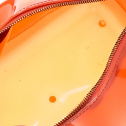 Pre Owned Furla Orange Glossy Rubber Candy Satchel