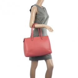 Pre Owned Furla Pink Lotus Tote 