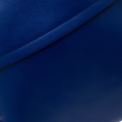 Pre Owned Furla Blue Leather Piper Dome Satchel