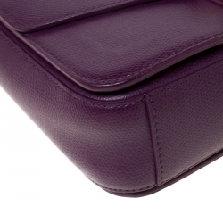 Pre Owned Furla Purple Leather Metropolis Shoulder Bag