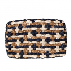 Pre Owned Furla Navy Blue Rubber Candy Satchel