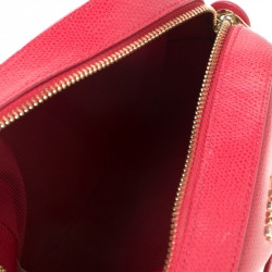 Pre Owned Furla Red Leather Crossbody Bag