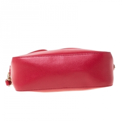Pre Owned Furla Red Leather Crossbody Bag