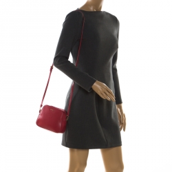 Pre Owned Furla Red Leather Crossbody Bag