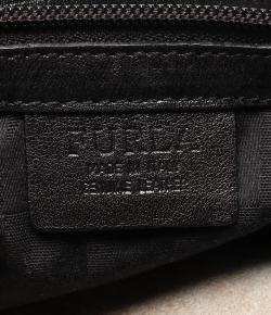 Pre Owned Furla Black Leopard Print Ponyhair Leather Tote Bag