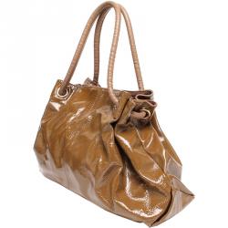 Pre Owned Furla Brown Leather Shoulder Bag 