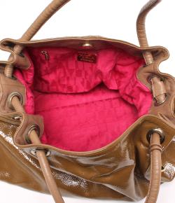 Pre Owned Furla Brown Leather Shoulder Bag 