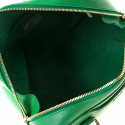 Pre Owned Furla Green Leather Dolly Satchel