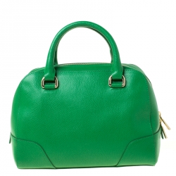 Pre Owned Furla Green Leather Dolly Satchel