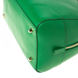 Pre Owned Furla Green Leather Dolly Satchel