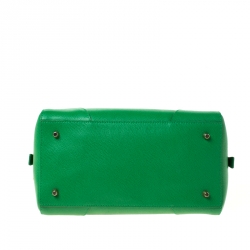 Pre Owned Furla Green Leather Dolly Satchel