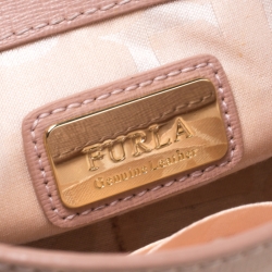 مملوكة مسبقًا Furla Light Pink Leather Mini Metropolis Crossbody Bag