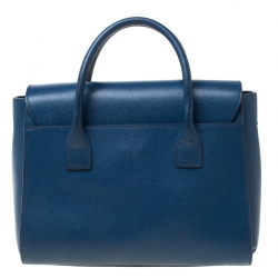 Pre Owned Furla Blue Leather Metropolis Satchel