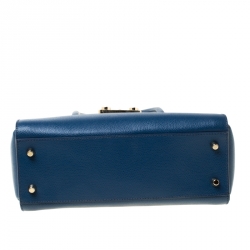 Pre Owned Furla Blue Leather Metropolis Satchel