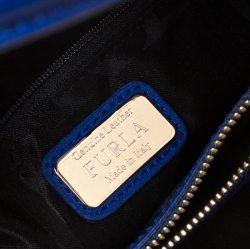 Pre Owned Furla Blue Leather Small Capriccio Tote