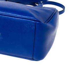 Pre Owned Furla Blue Leather Small Capriccio Tote