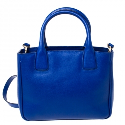 Pre Owned Furla Blue Leather Small Capriccio Tote