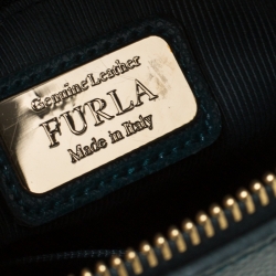 Pre Owned Furla Green Leather Piper Satchel