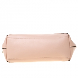 Pre Owned Furla Pink Leather Merletto Satchel