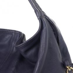مملوكة مسبقًا Furla Blue Metallic Leather Elisabeth Hobo