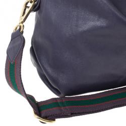 مملوكة مسبقًا Furla Blue Metallic Leather Elisabeth Hobo
