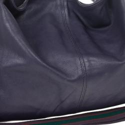 مملوكة مسبقًا Furla Blue Metallic Leather Elisabeth Hobo