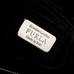 Pre Owned Furla Black Leather Martha Tote