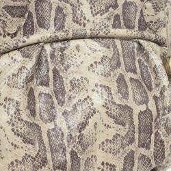 Pre Owned Furla Embossed Python Leather Clara Tote