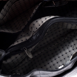 مملوكة مسبقًا Furla Black Croc Embossed Leather Shoulder Bag