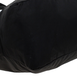 Pre Owned Furla Black Nylon and Leather Shopper Tote