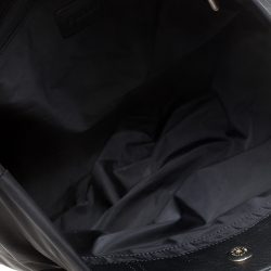 Pre Owned Furla Black Nylon and Leather Shopper Tote