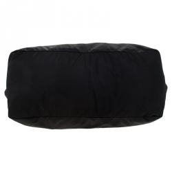 Pre Owned Furla Black Nylon and Leather Shopper Tote