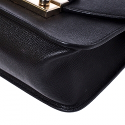 مملوكة مسبقًا Furla Black Leather Metropolis Crossbody Bag