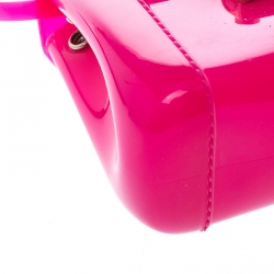 Pre Owned Furla Pink Rubber Candy Mini Crossbody Bag