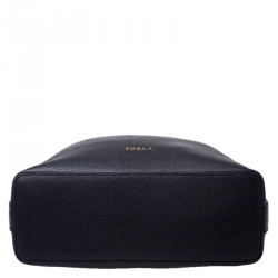 Pre Owned Furla Black Leather Costanza Tote