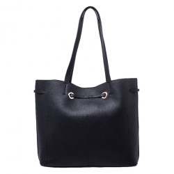 Pre Owned Furla Black Leather Costanza Tote