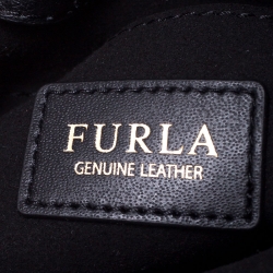 Pre Owned Furla Black Leather Costanza Tote