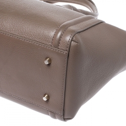 Pre Owned Furla Light Brown Leather Shoulder Bag