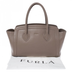 Pre Owned Furla Light Brown Leather Shoulder Bag
