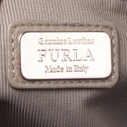 Pre Owned Furla Light Brown Leather Shoulder Bag