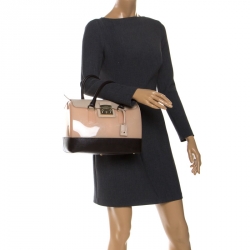 Pre Owned Furla Multicolor Glossy Rubber and Leather Push Lock Candy Satchel