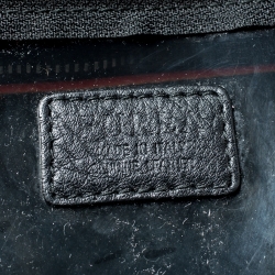 Pre Owned Furla Black/Neon Orange Leather Piper Top Handle Bag