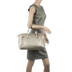 Pre Owned Furla Onyx Pebbled Leather 'Amazzone' Zip Hobo