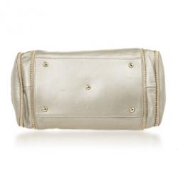 Pre Owned Furla Onyx Pebbled Leather 'Amazzone' Zip Hobo