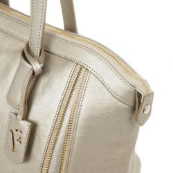 Pre Owned Furla Onyx Pebbled Leather 'Amazzone' Zip Hobo